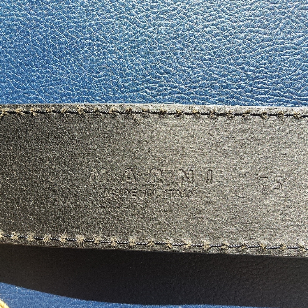 Marni Black Belt with Silver Accents - Picture 3 of 6